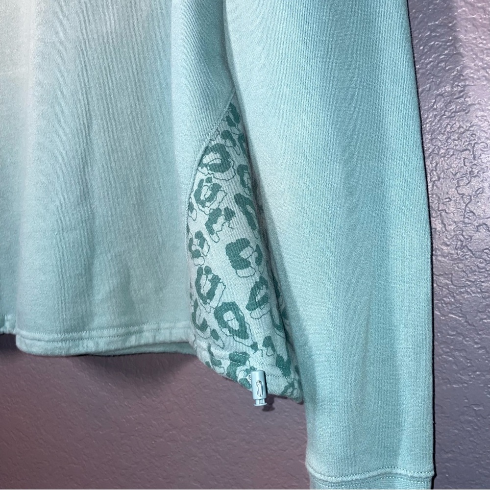 Champion Ladies' Color Block Hoodie Size Large Attached Hood Aqua Tonic toggle - Picture 8 of 16